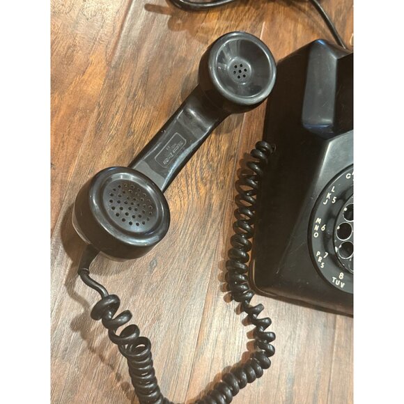 VTG Bell System Western Electric Black Rotary Dial Telephone 60s Phone UNTESTED - Picture 10 of 13